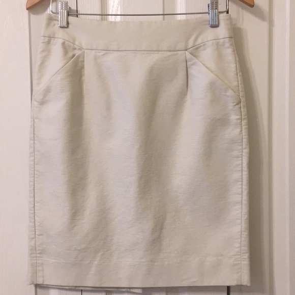 J. Crew Dresses & Skirts - J. Crew The Pencil Skirt khaki colored Sz 2